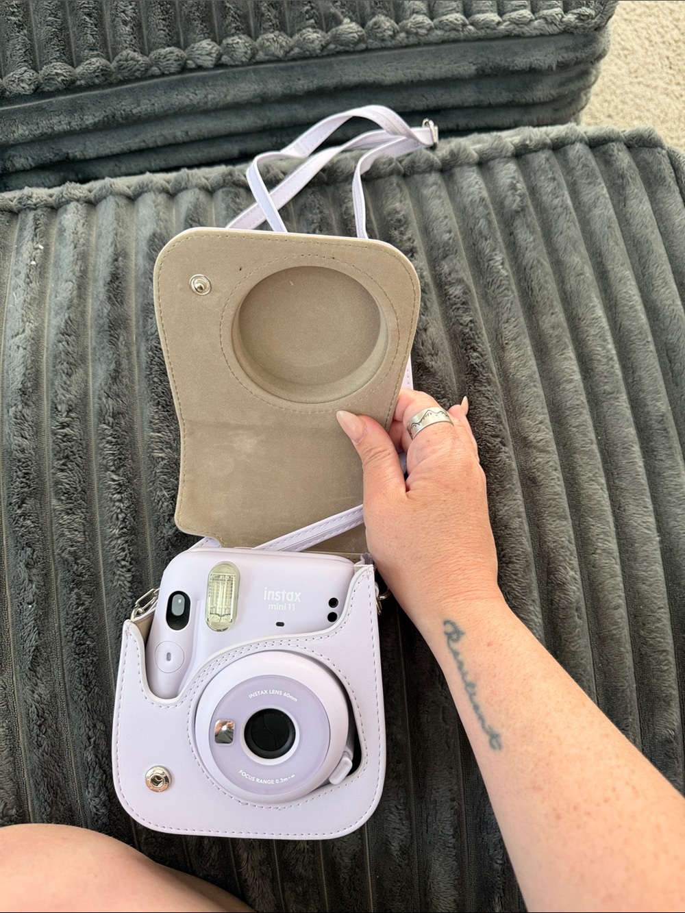 Fujifilm Instax Mini 11 Instant Camera with Light Lilac Carrying Case